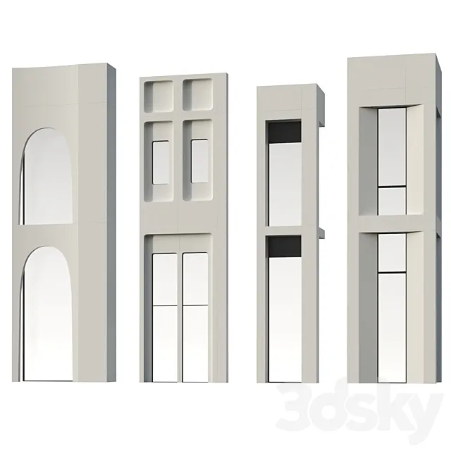 Parts of facades 3D Model