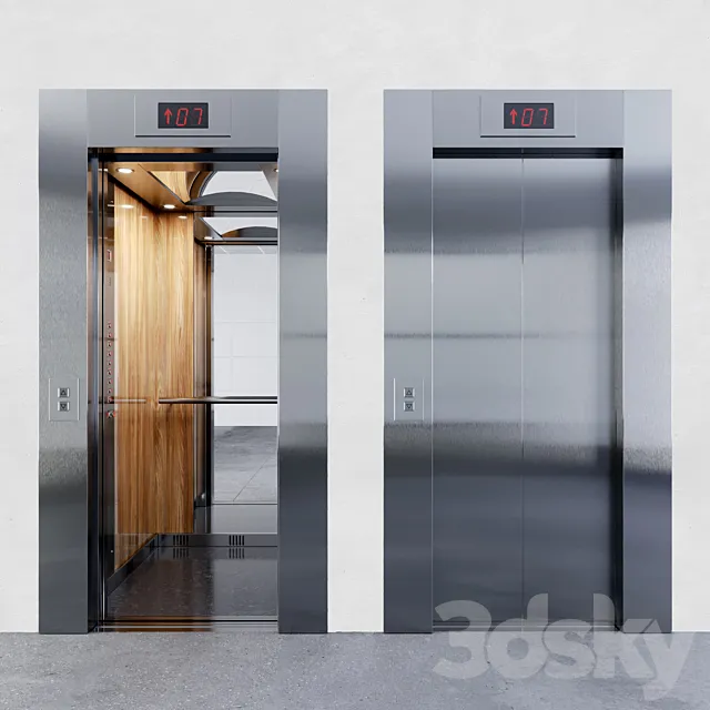 Passenger elevator 3D Model