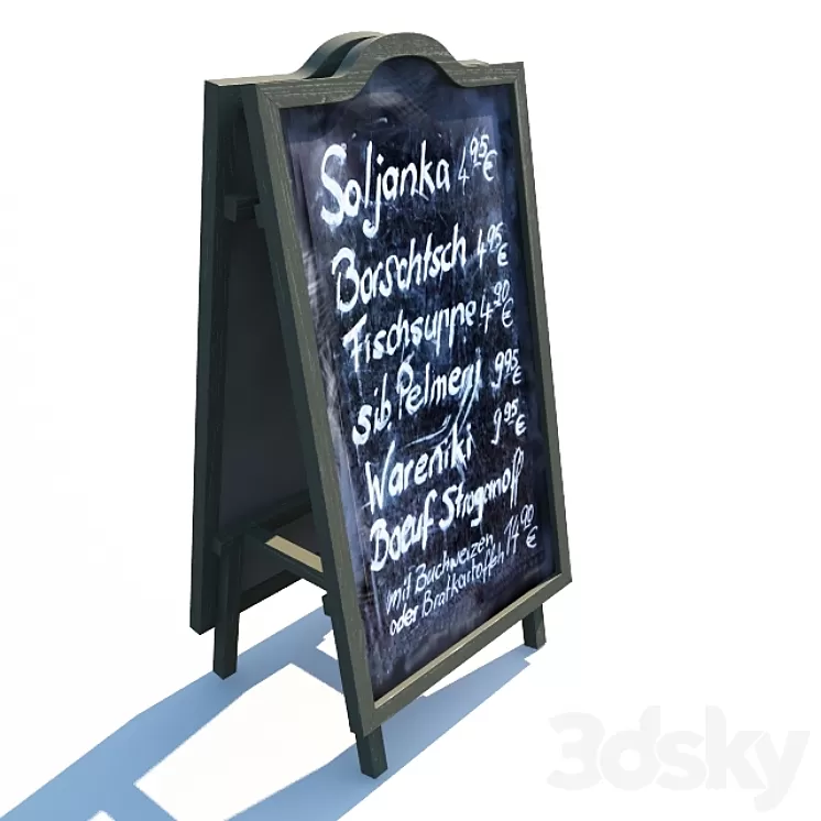 Passing menu 3D Model