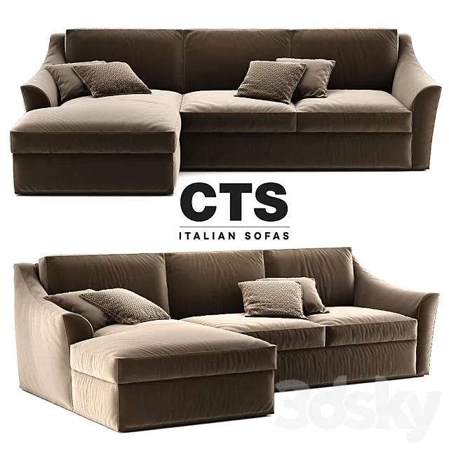 Passion sofa by CTS Salotti 3D Model