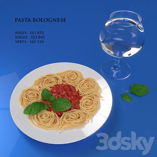 Pasta bolognese 3D Model