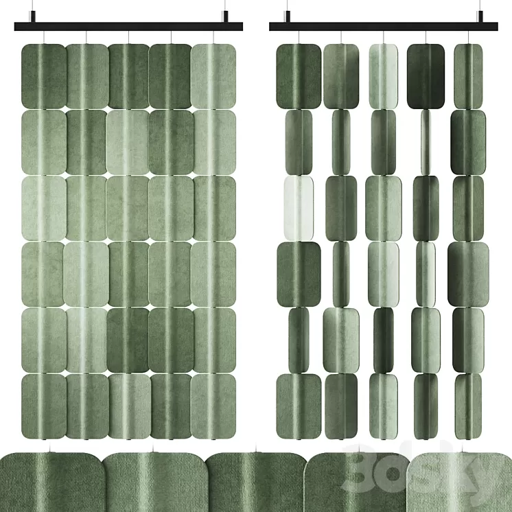Patch PA H006 x5 Hanging Acoustic Divider by True Design \/ Acoustic Divider 3D Model Free Download