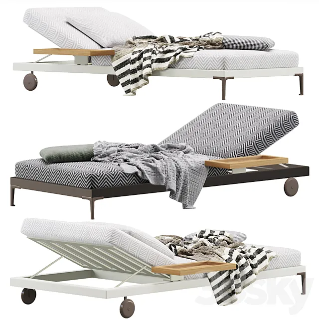 Patio Sunlounge by Minotti 3D Model