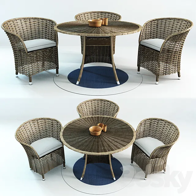 Patio Wicker 3DModel Patio Wicker 3DModel