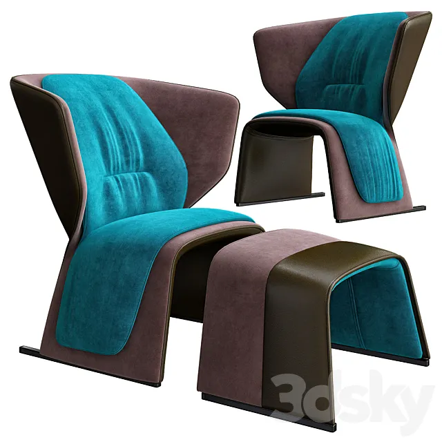 Patricia Urquiola armchair 3D Model Patricia Urquiola armchair 3D Model