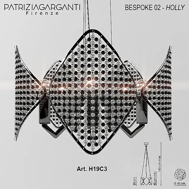 Patrizia Garganti 02 BESPOKE Holly chandelier 3D Model Patrizia Garganti 02 BESPOKE Holly chandelier 3D Model