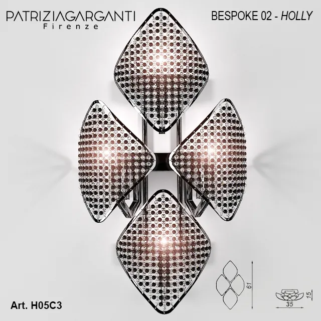 Patrizia Garganti 02 BRSPOKE Holly wall lamp 3D Model Patrizia Garganti 02 BRSPOKE Holly wall lamp 3D Model