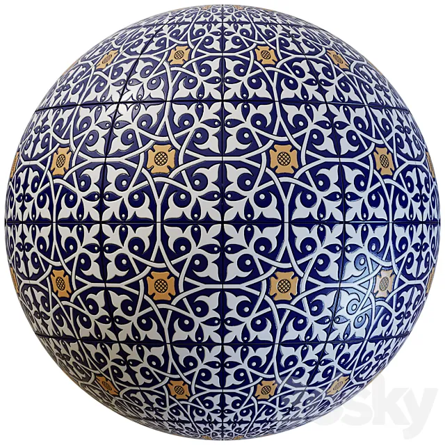 Patterned Tile 4k – Seamless 3D Model