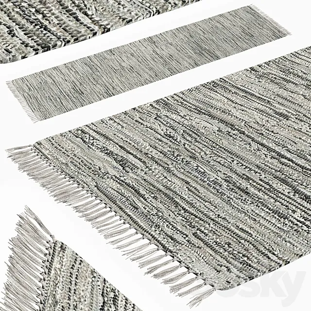 Patterned Woven Mat – Gray 3D Model Patterned Woven Mat – Gray 3D Model