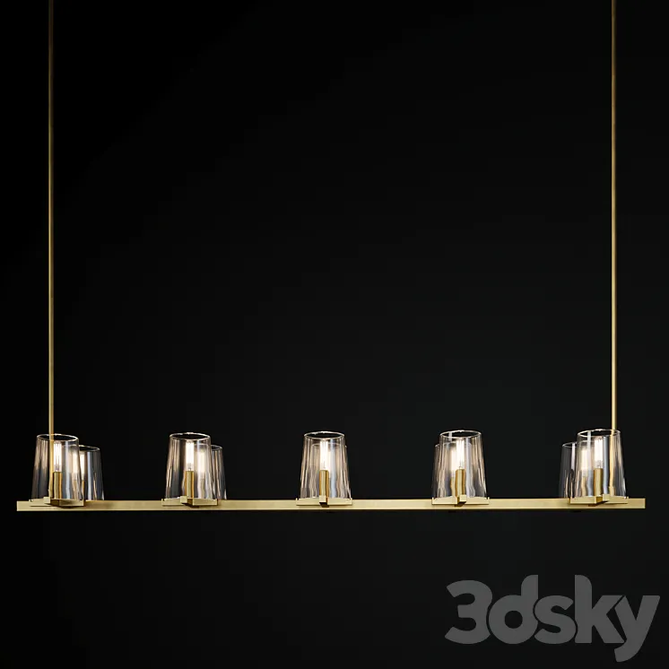 PAUILLAC LINEAR CHANDELIER 3D Model Free Download