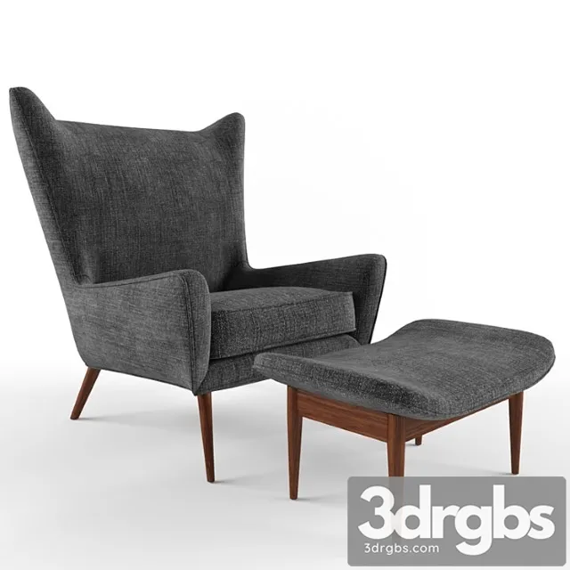 Paul McCobb Wing Chair 3D Model Download