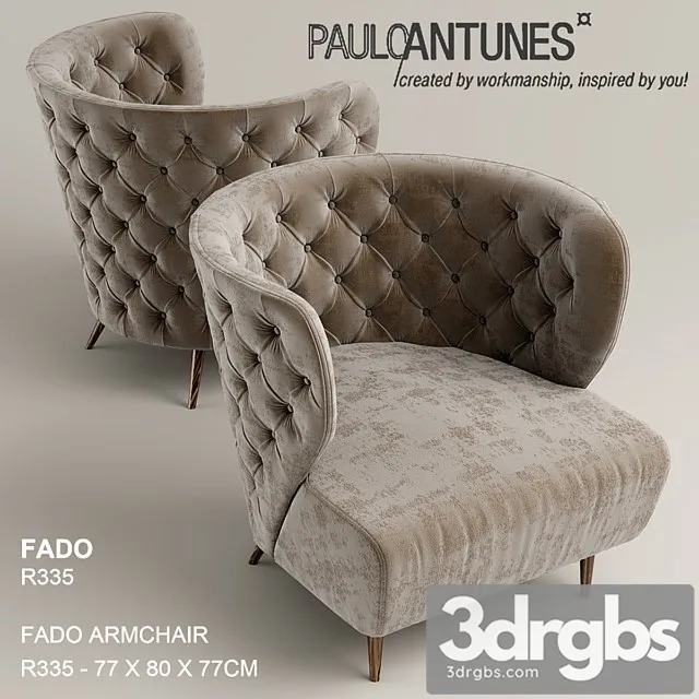 Pauloantunes Fado R335 Armchair 3D Model Download