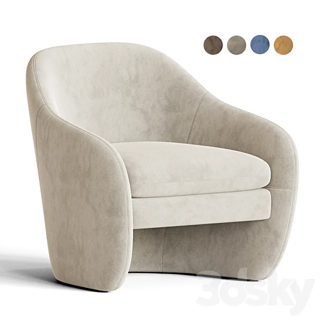 Pavia Lounge Chair Cb2 3D Model