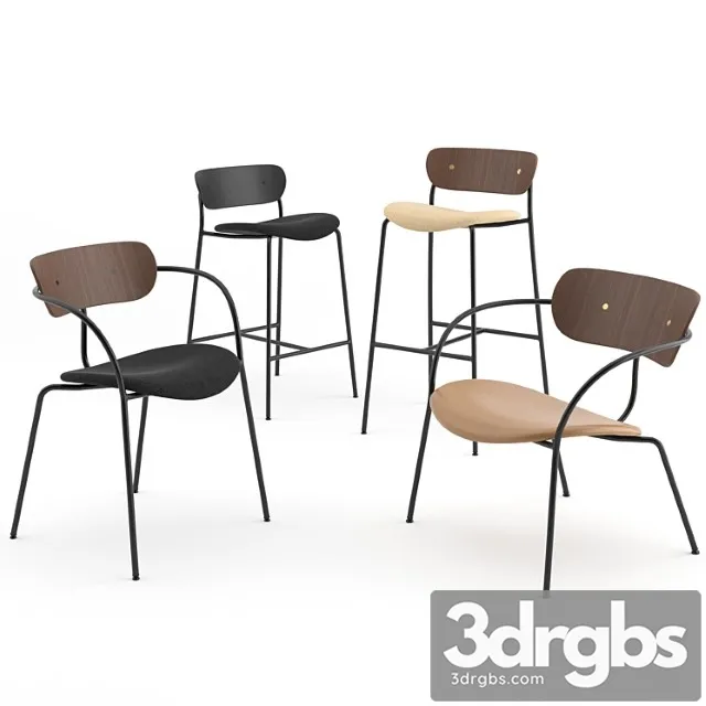 Pavilion chairs collection by & tradition 2 3D Model Download Pavilion chairs collection by & tradition 2 3D Model Download
