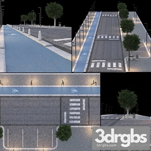 Paving and Sidewalk 2 3D Model Download