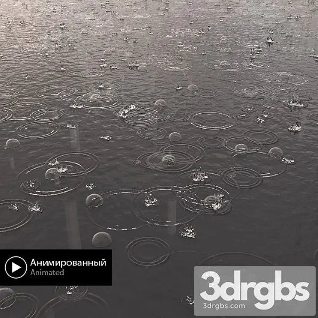 Paving Animated Rain 3D Model Download