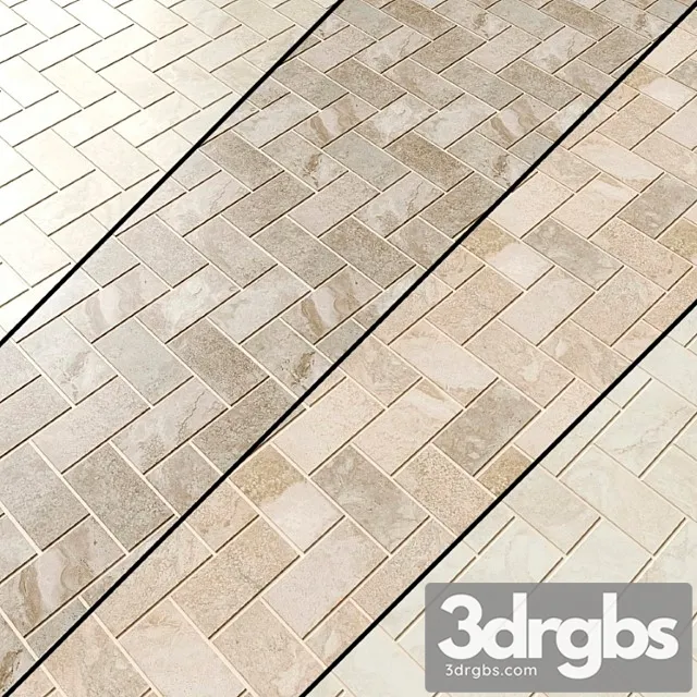 Paving Daltile Archaia 4 Types 3D Model Download