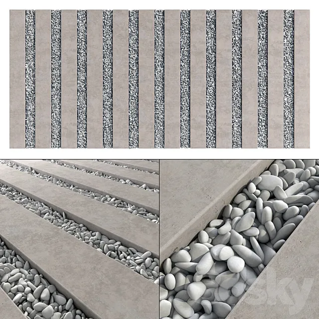 Paving long line plate pebble n1 _ Paving long line plate with pebbles 3D Model Paving long line plate pebble n1 _ Paving long line plate with pebbles 3D Model