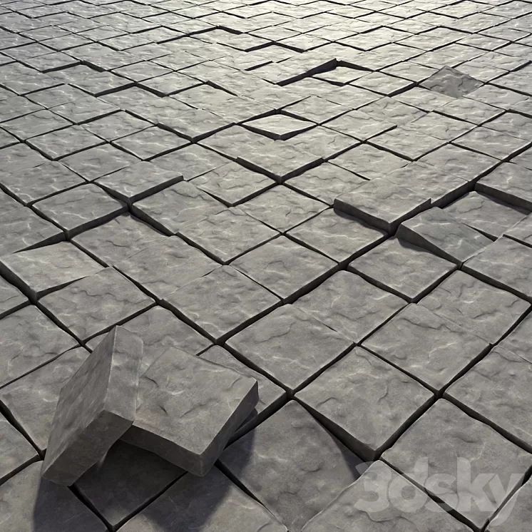 Paving old title 3D Model Paving old title 3D Model