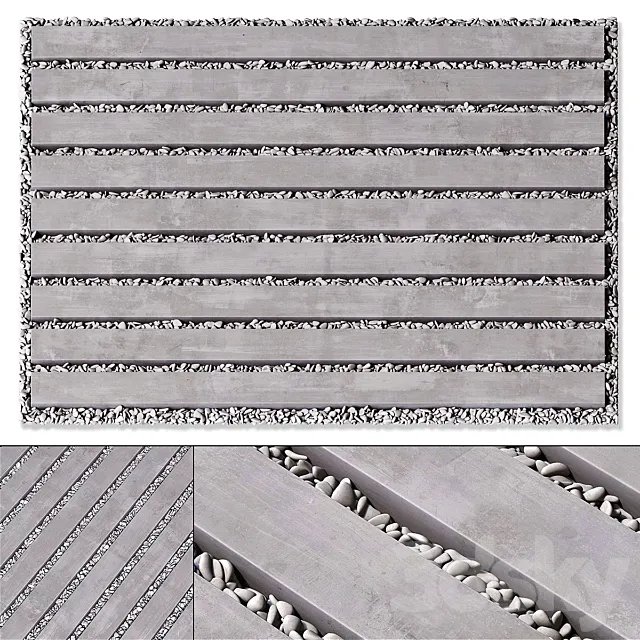 Paving road long plate pabble n2 _ Paving road long plate with pebbles No. 2 3D Model Paving road long plate pabble n2 _ Paving road long plate with pebbles No. 2 3D Model