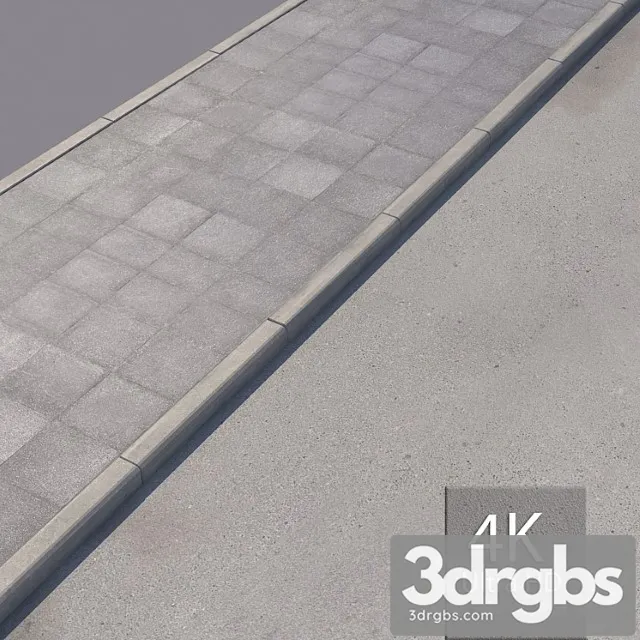 Paving Sidewalk 8 3D Model Download