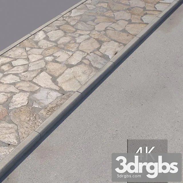 Paving Sidewalk 9 3D Model Download