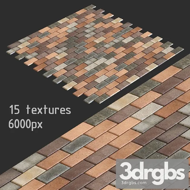 Paving Slabs 15 Textures 3D Model Download