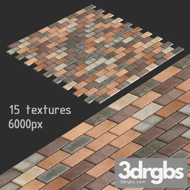 Paving Slabs 15 Textures 3D Model Download