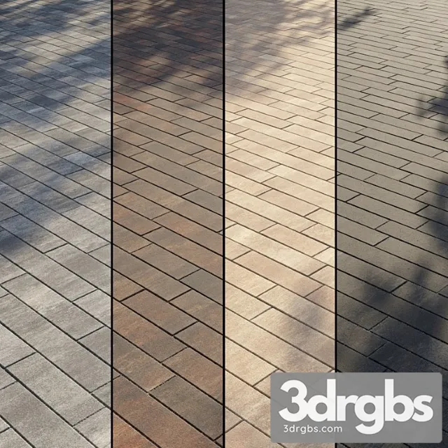 Paving Stones Type 2 Set 8 3D Model Download