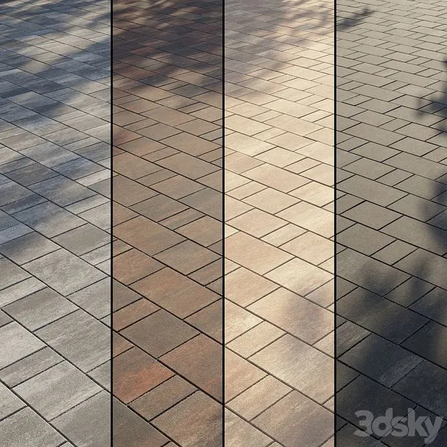 Paving Type 2 Set 1 3D Model Paving Type 2 Set 1 3D Model