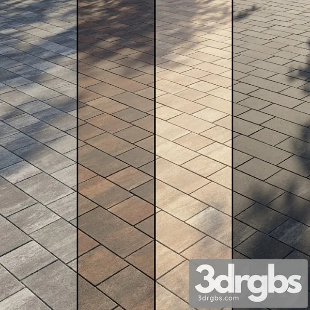 Paving type 2 set 10 3D Model Download
