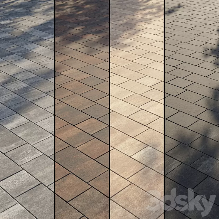 Paving Type 2 Set 10 3D Model Paving Type 2 Set 10 3D Model