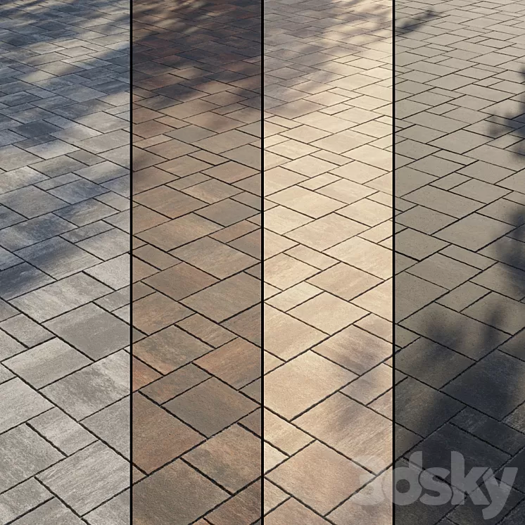 Paving Type 2 Set 11 3D Model Paving Type 2 Set 11 3D Model