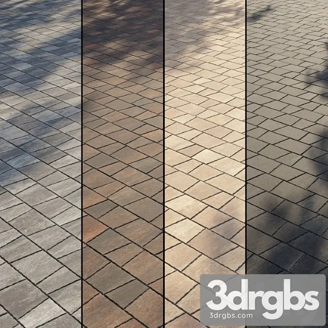 Paving type 2 set 12 3D Model Download