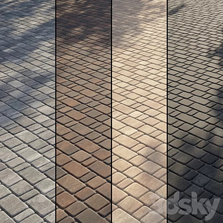 Paving Type 2 Set 13 3D Model Paving Type 2 Set 13 3D Model
