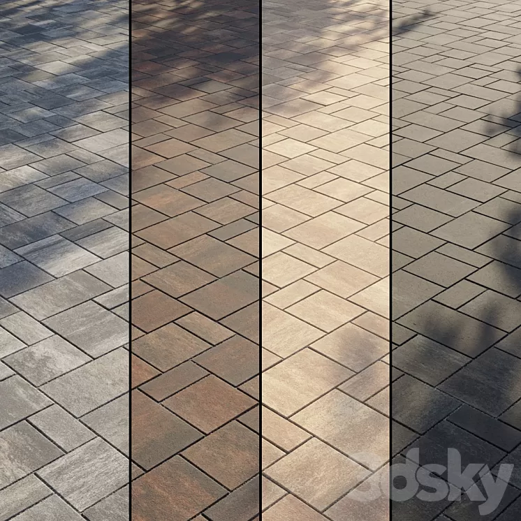Paving Type 2 Set 2 3D Model Paving Type 2 Set 2 3D Model