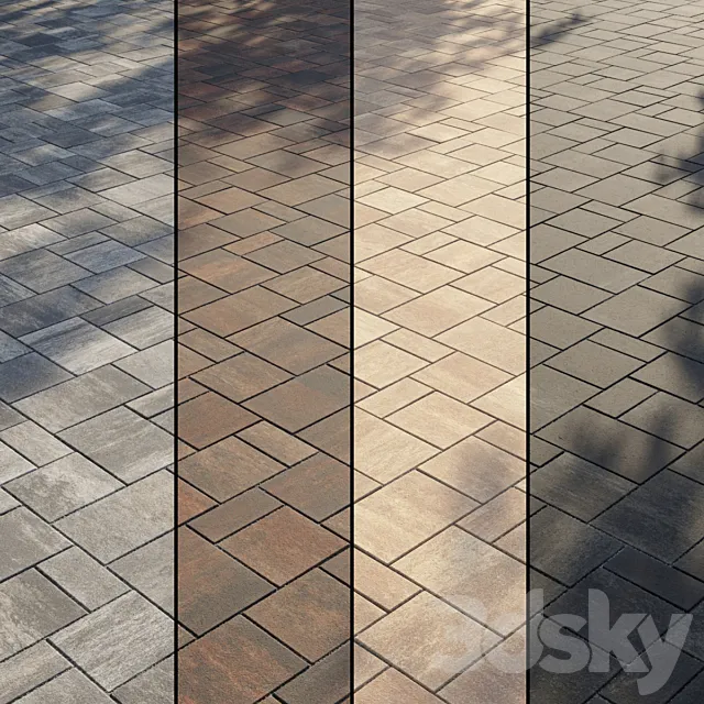 Paving Type 2 Set 2 3DModel Paving Type 2 Set 2 3DModel