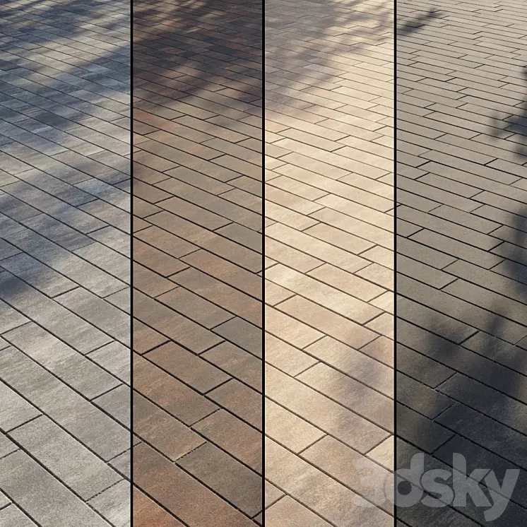 Paving Type 2 Set 8 3D Model Paving Type 2 Set 8 3D Model