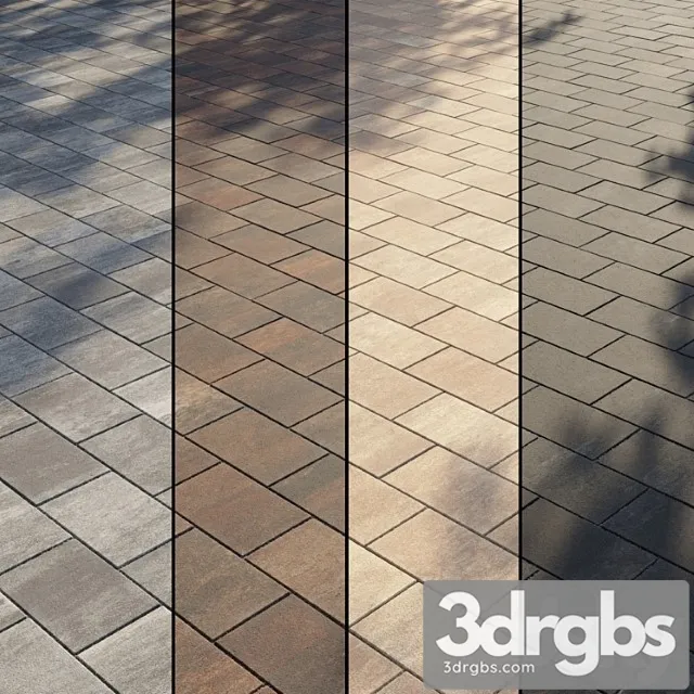 Paving type 2 set 9 3D Model Download