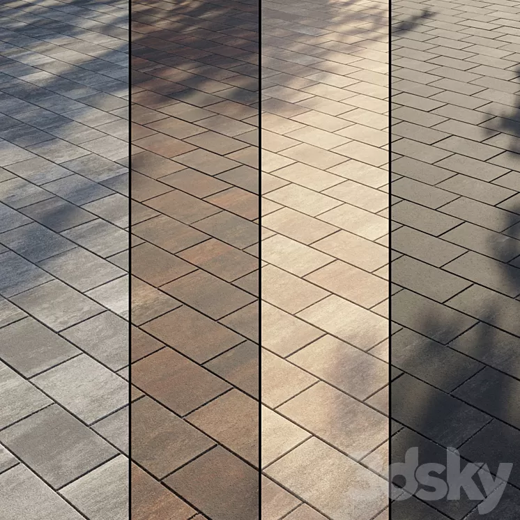 Paving Type 2 Set 9 3D Model Paving Type 2 Set 9 3D Model