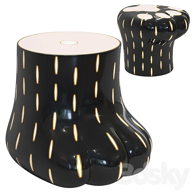 Paw Stool Side Table 3DModel Paw Stool Side Table 3DModel