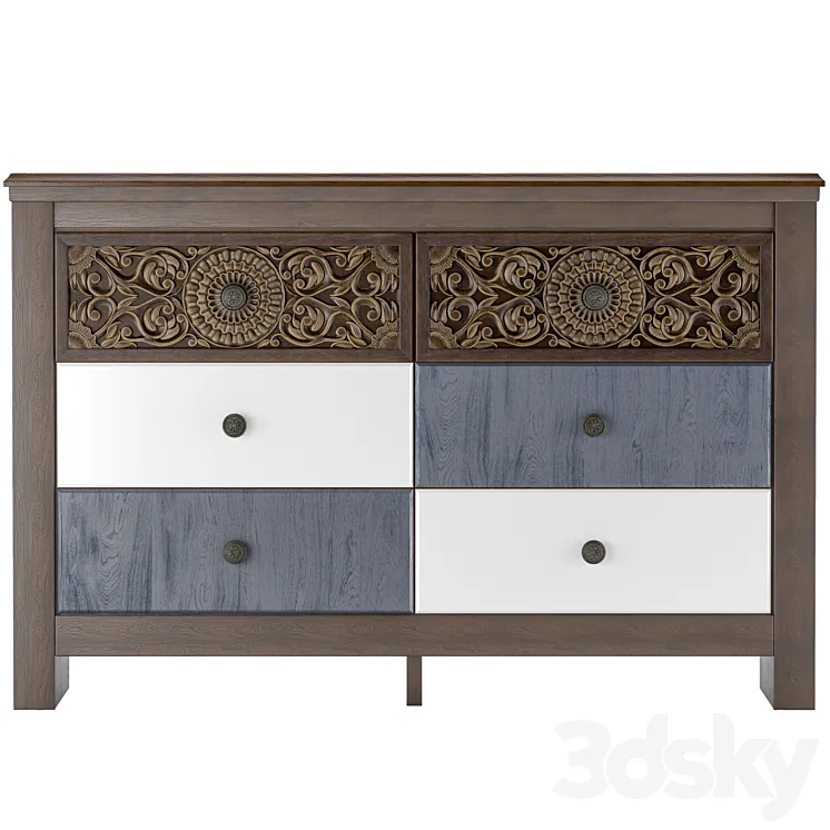 Paxberry Dresser Oka 3D Model Free Download
