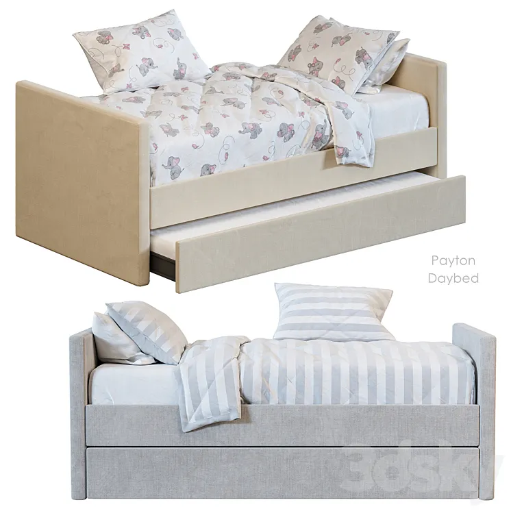 Payton bed West Elm 3D Model Free Download