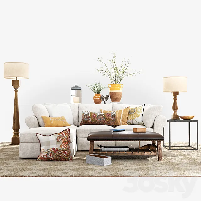 PB Air Collection Sofa Set 3DModel PB Air Collection Sofa Set 3DModel