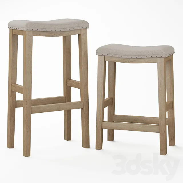 PB Selma Bar and Counterstool 3D Model