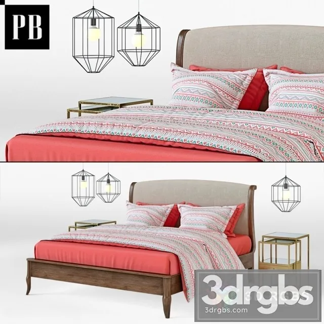 PB Vintage Bed 3D Model Download PB Vintage Bed 3D Model Download
