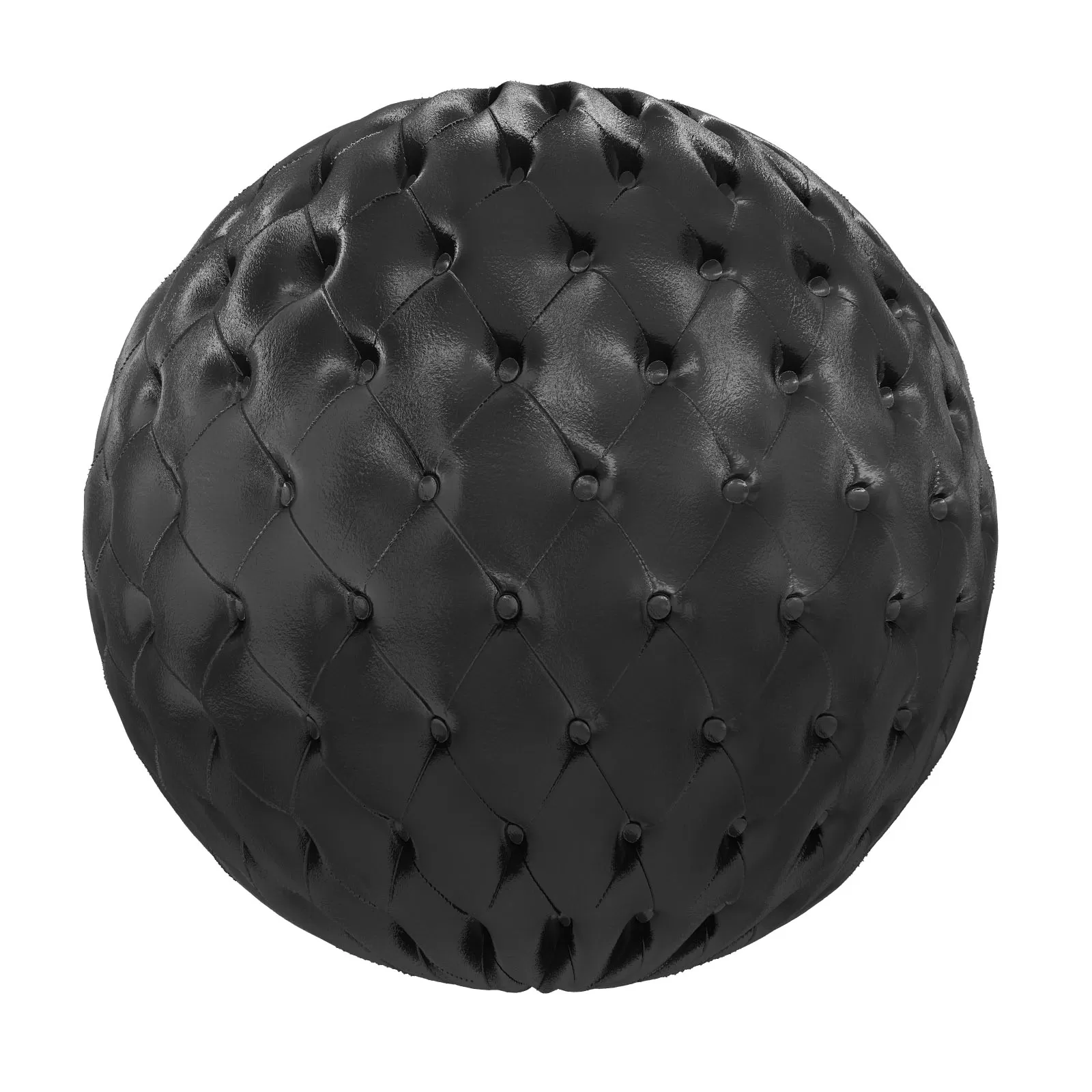 PBR CGAXIS TEXTURES – LEATHER – Quilted Black Leather