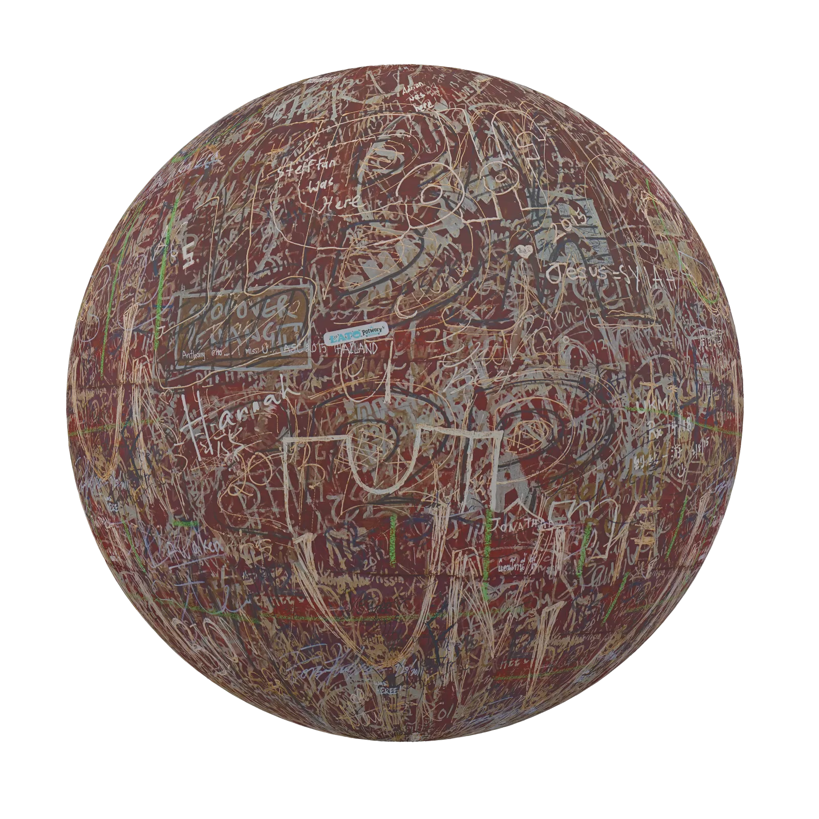 PBR CGAXIS TEXTURES – METALS – Rusty Metal With Graffiti 01
