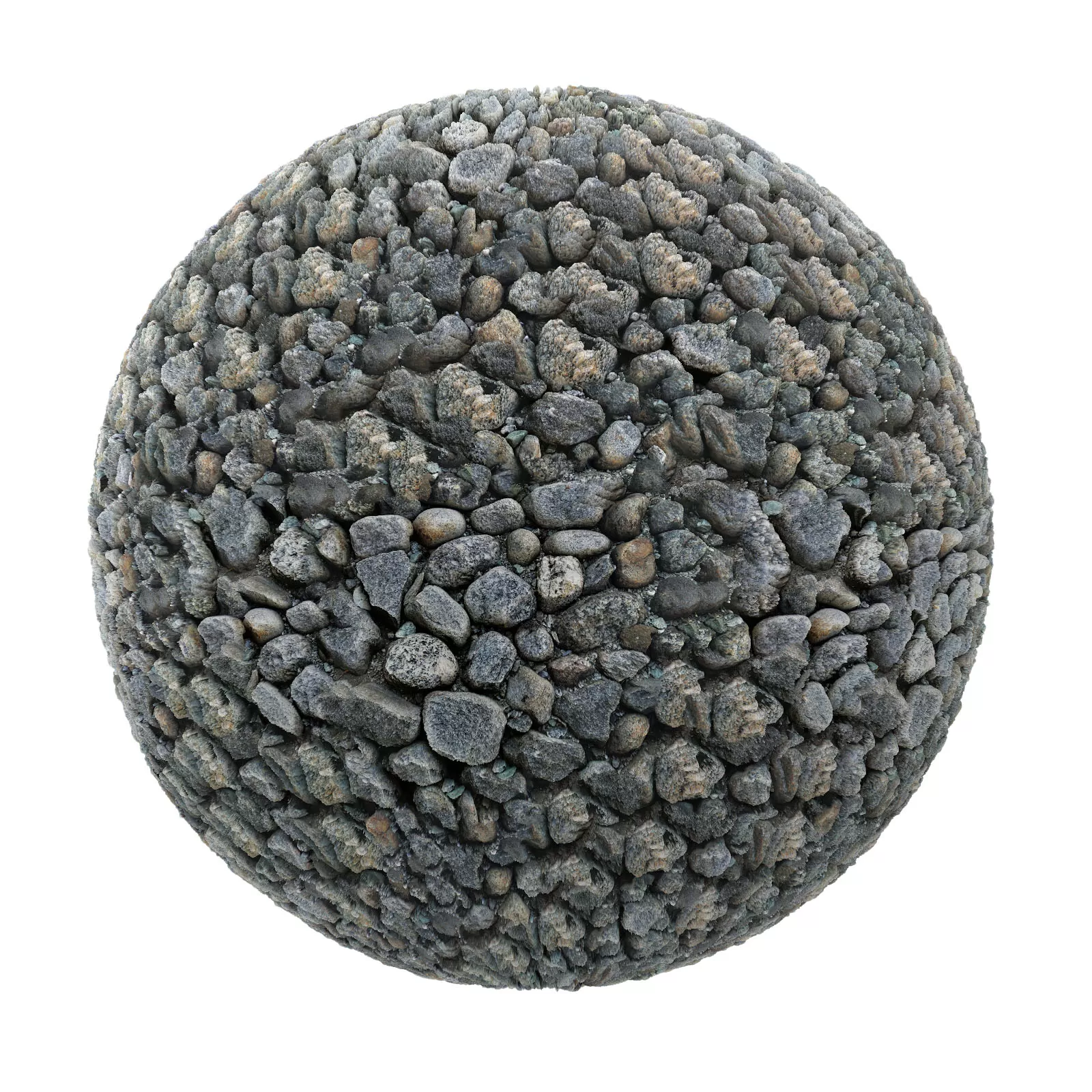 PBR CGAXIS TEXTURES – PAVEMENTS – Gravel Pavement 1