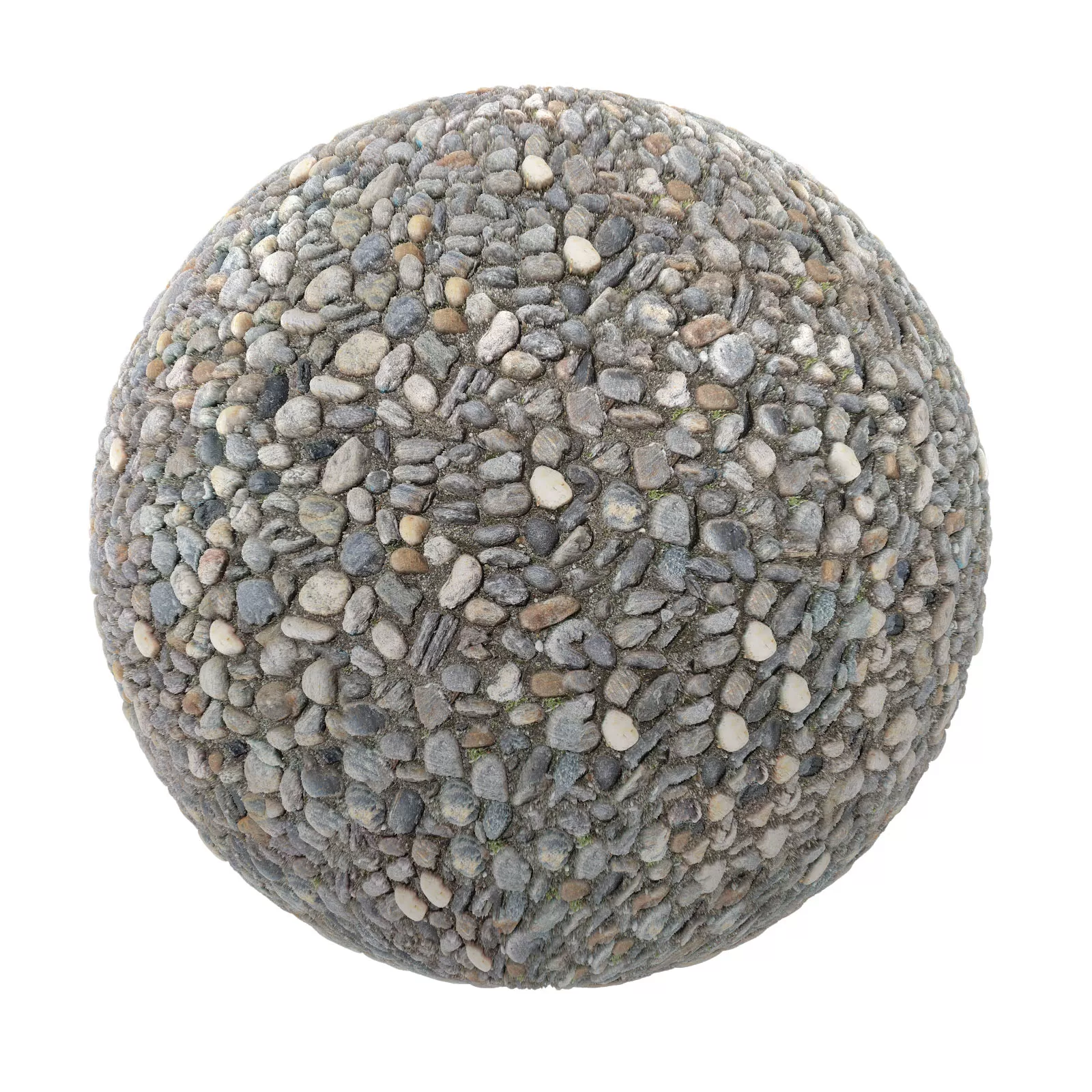 PBR CGAXIS TEXTURES – PAVEMENTS – Gravel Pavement 2